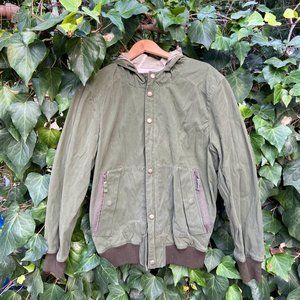 Ace Rivington Retro Style Outdoor Hooded Aviator Jacket Sz L